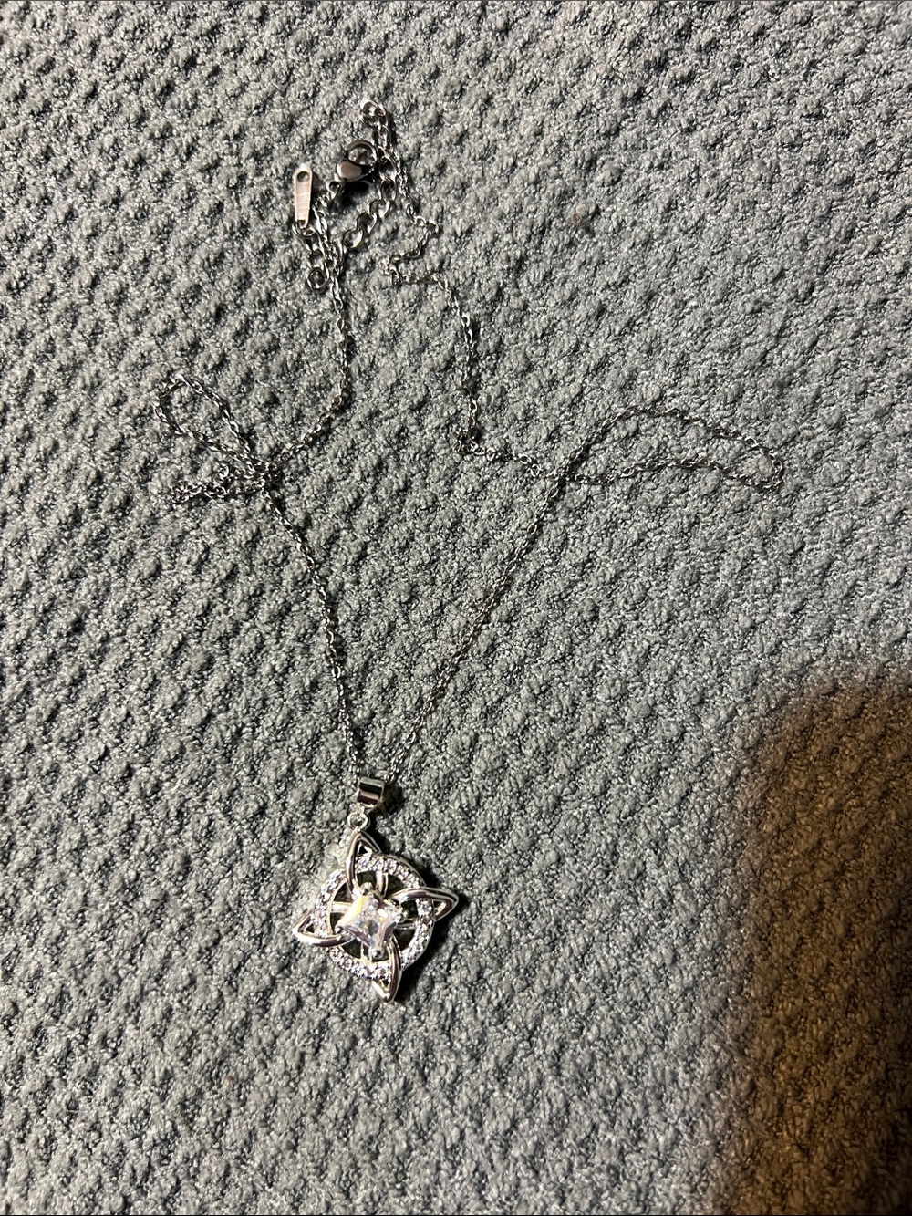 Silver witches knot Pendant Necklace - Silver
